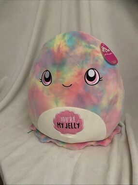 Squishmallows Pastel Tie-Dye Jelly Plush - Pink, Blue, Yellow, Purple